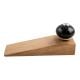 2 Pieces Black Round Ceramic Wooden Door Stopper